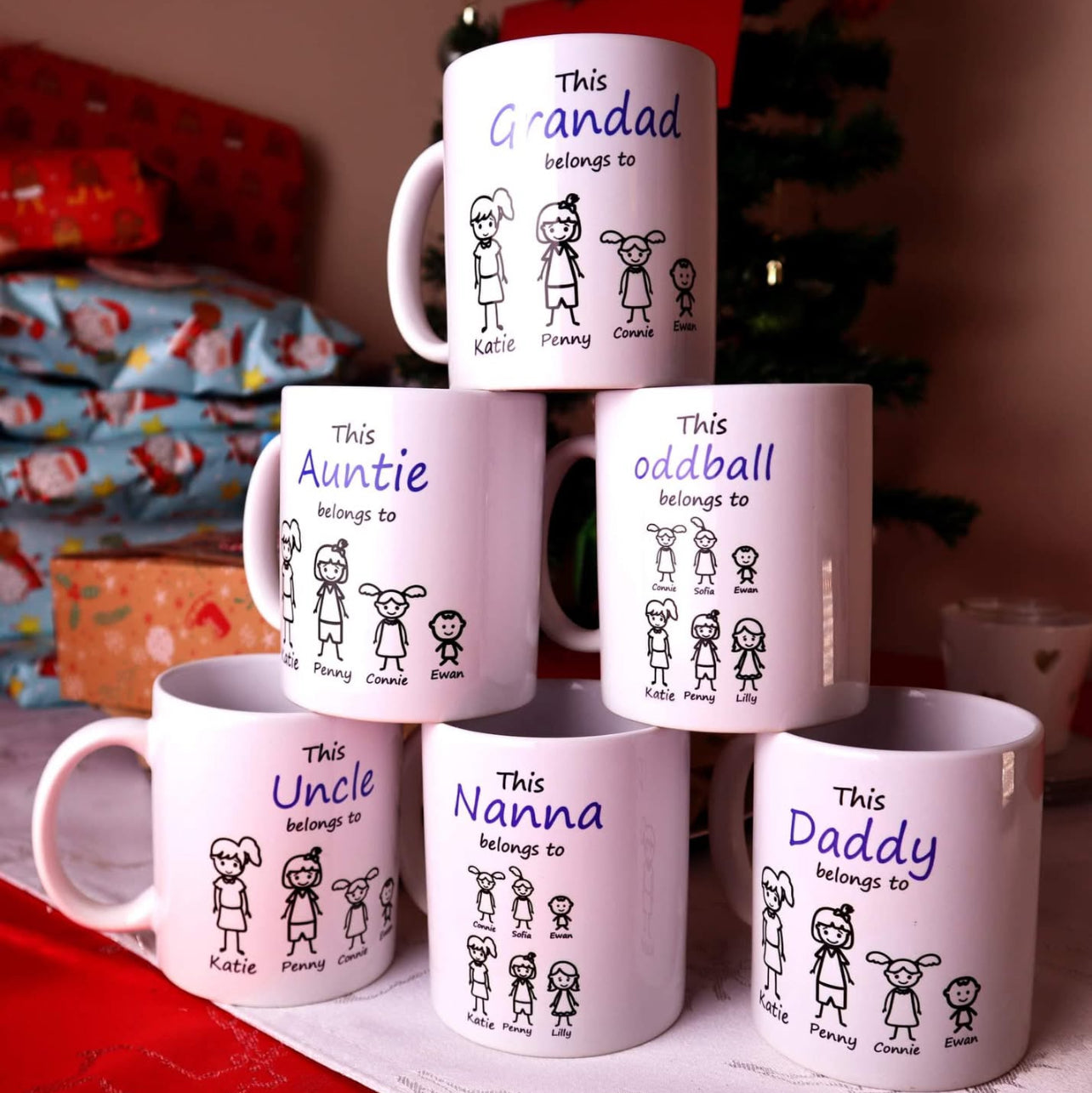Stick family personalised 11oz ceramic mug ( read description)