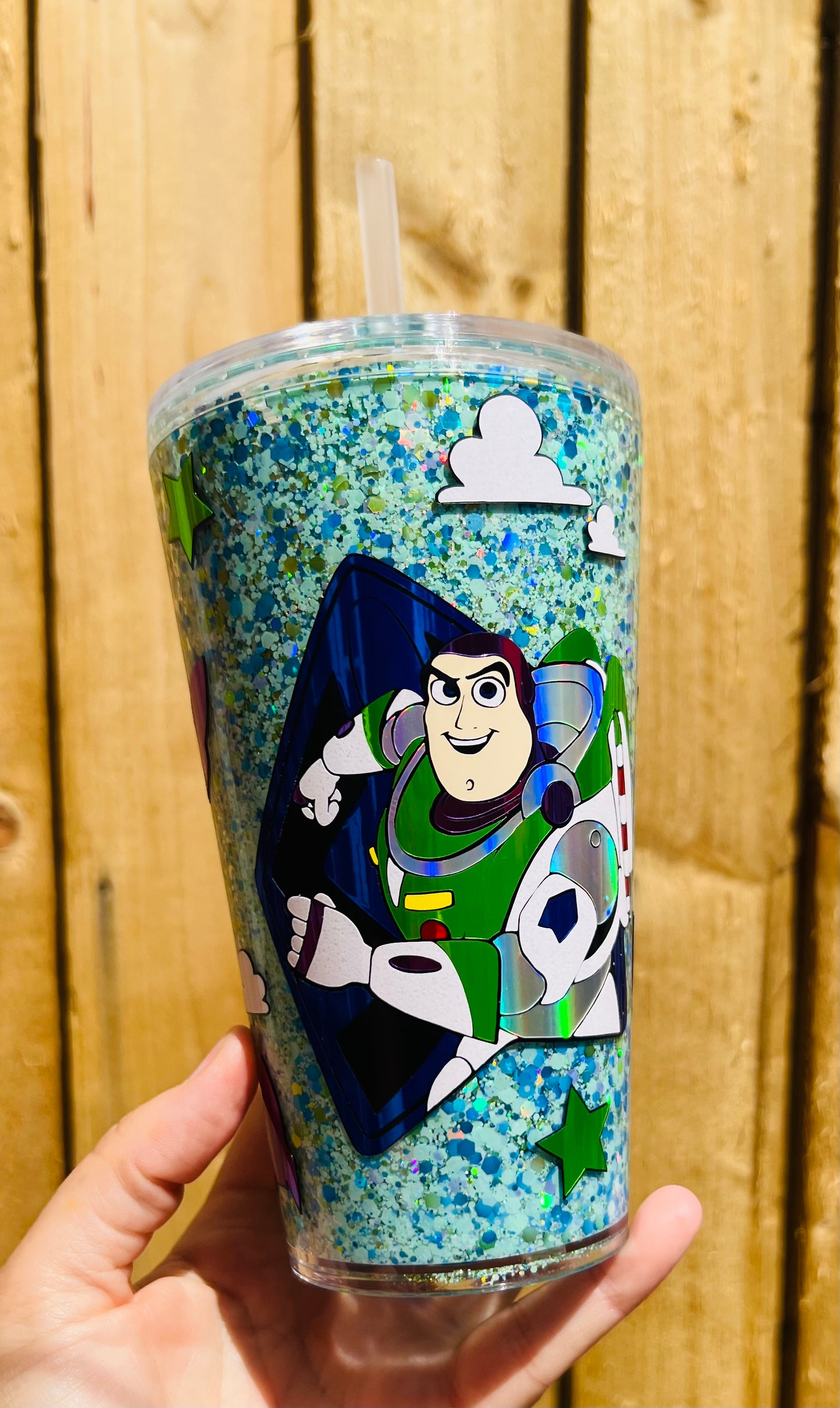 16oz too infinite glitter tumbler