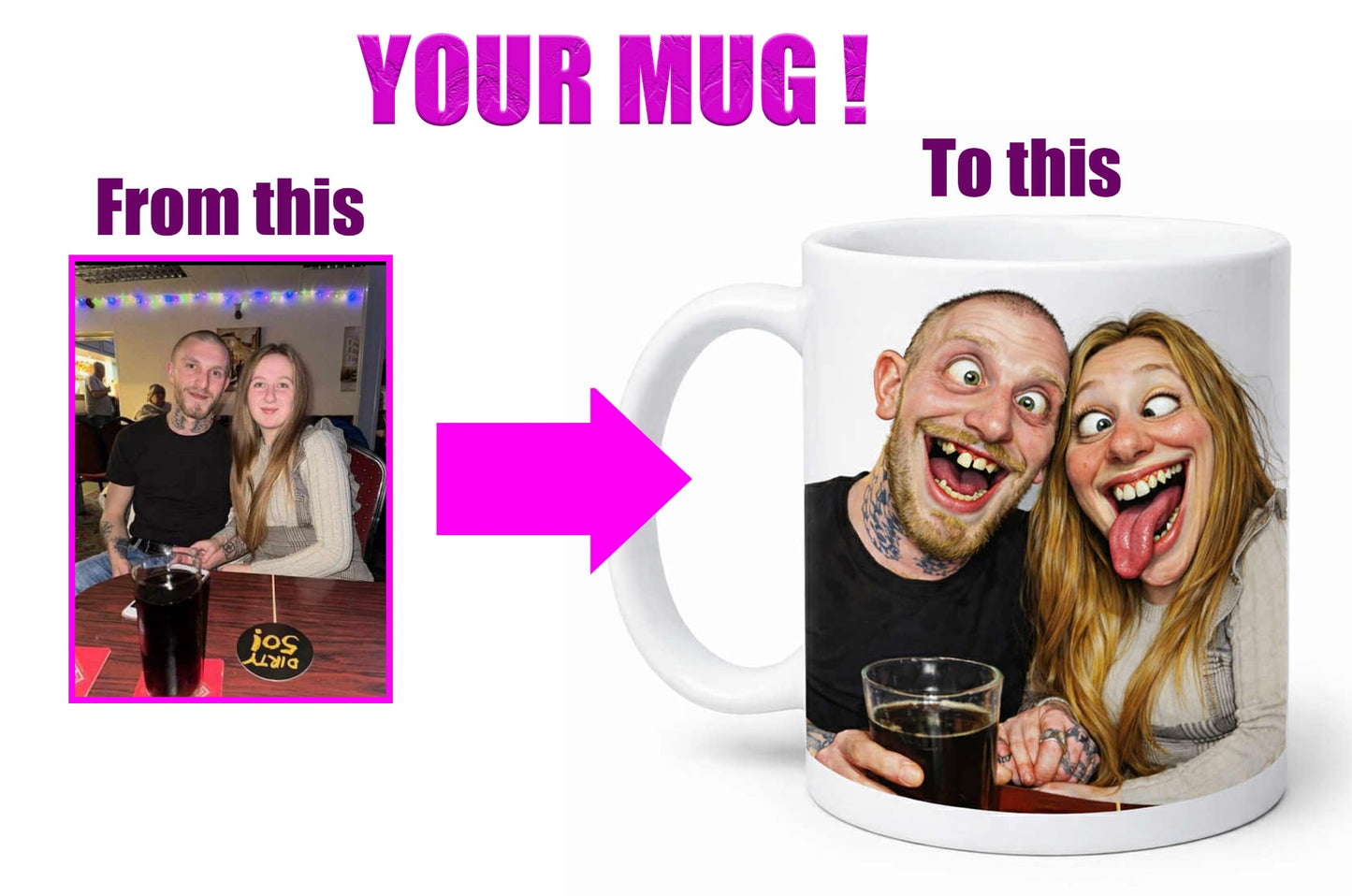 Personalised photo mug-custom funny 11oz mug ( read description)