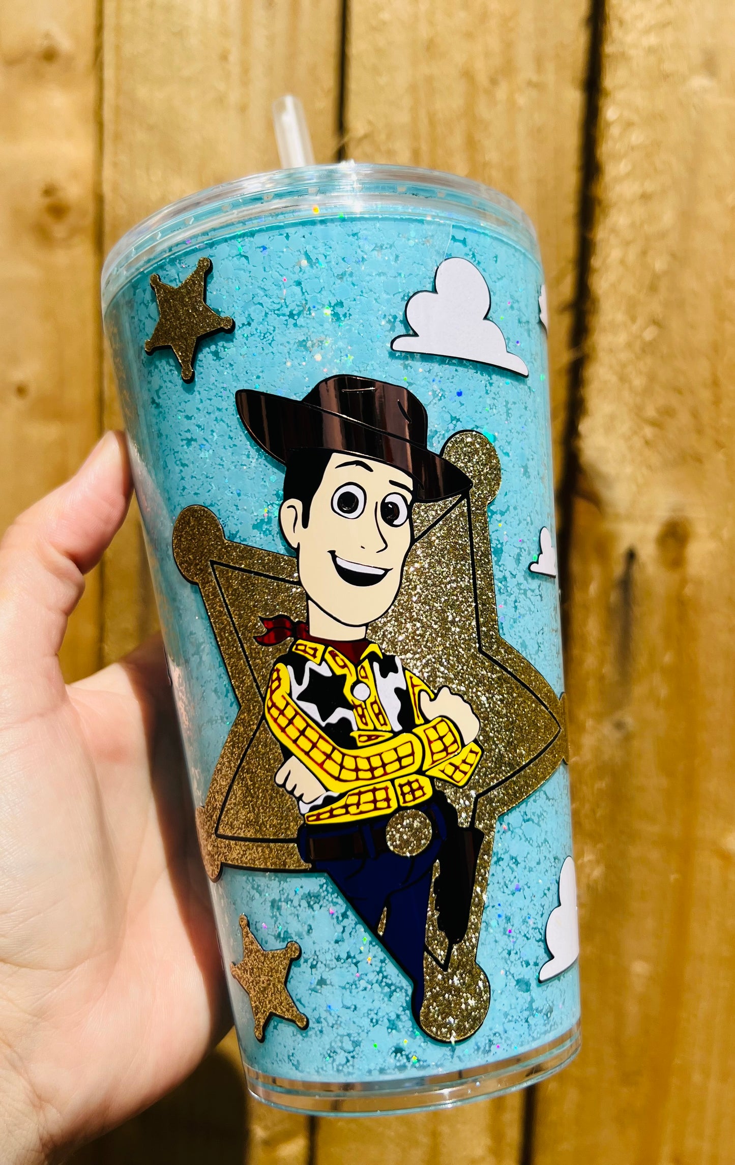 16oz yehaww glitter tumbler