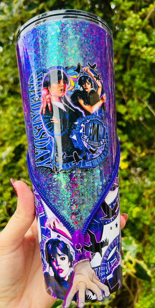24oz wed  zipper tumbler