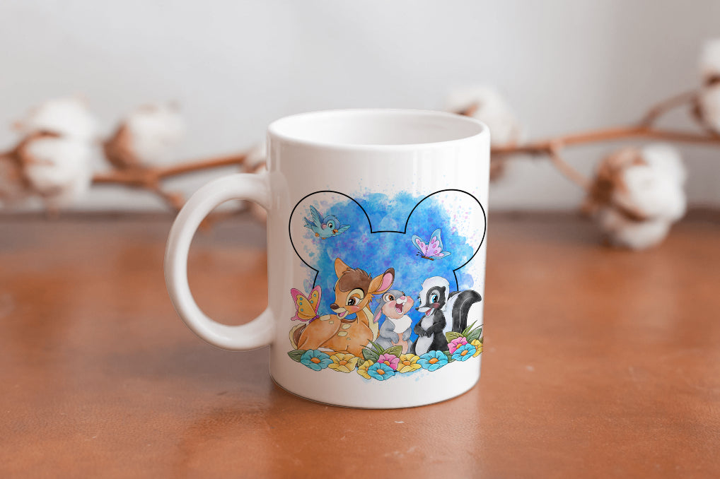 11oz ceramic woodland animals mug