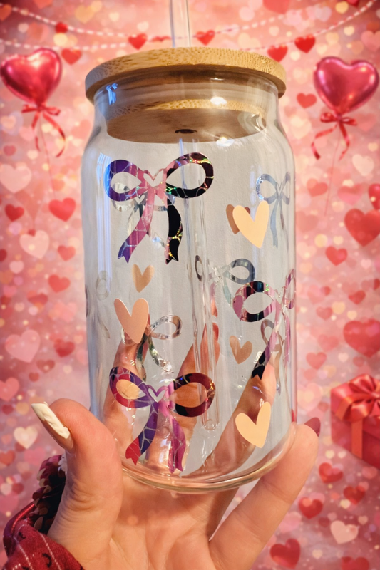 Valentines glass can