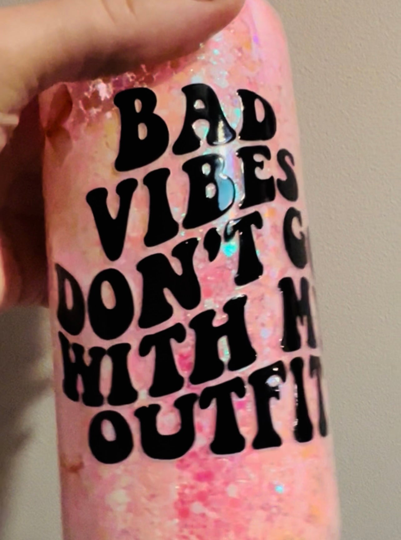 20oz glow In the dark bad vibes highland cow tumbler