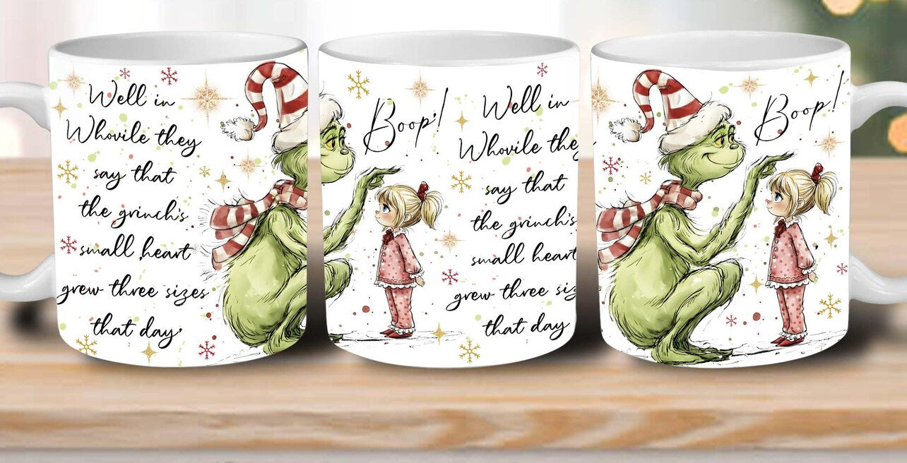 Retro Christmas boop mug
