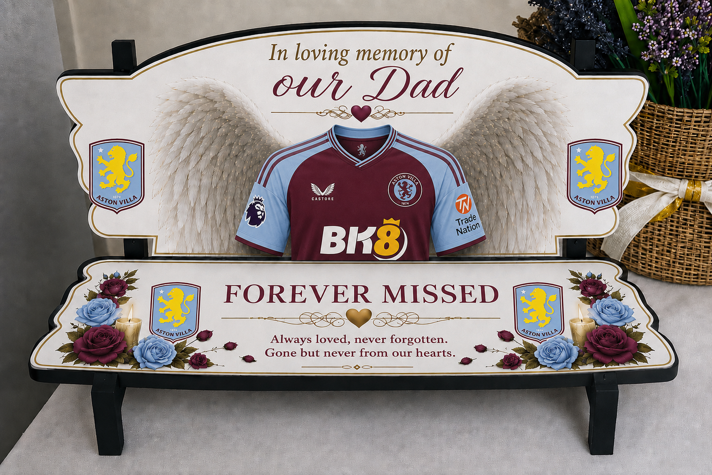 Football lovers memorial bench