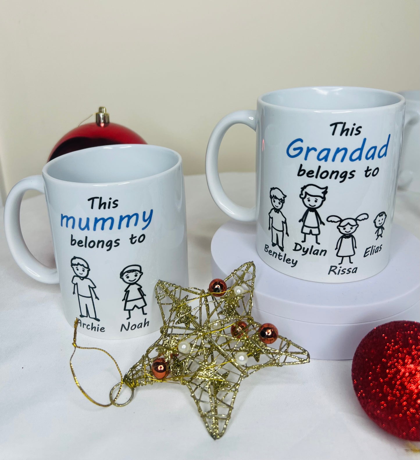 Stick  family personalised 11oz ceramic mug ( read description)