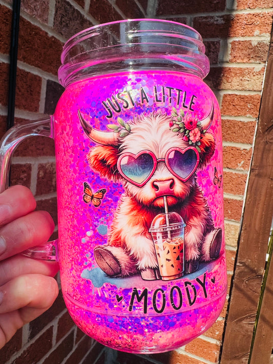 Just a little moody acrylic no globe mason jar with faux ice topper lid