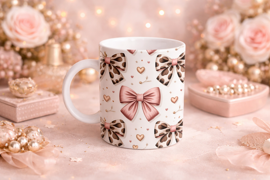 Large bows 11oz ceramic mug