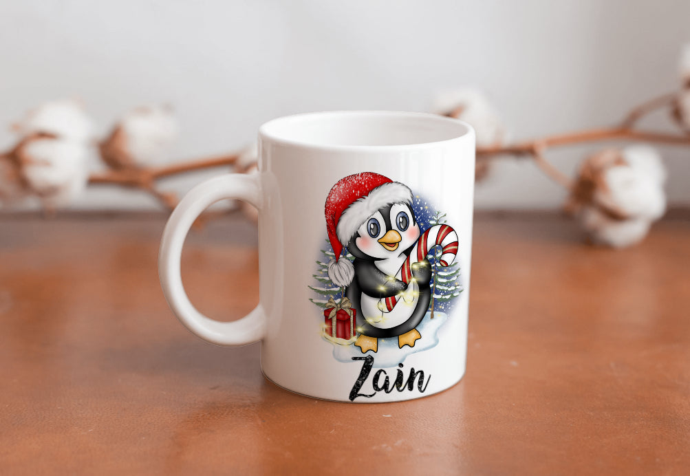 11oz Christmas penguin mug ( read description)