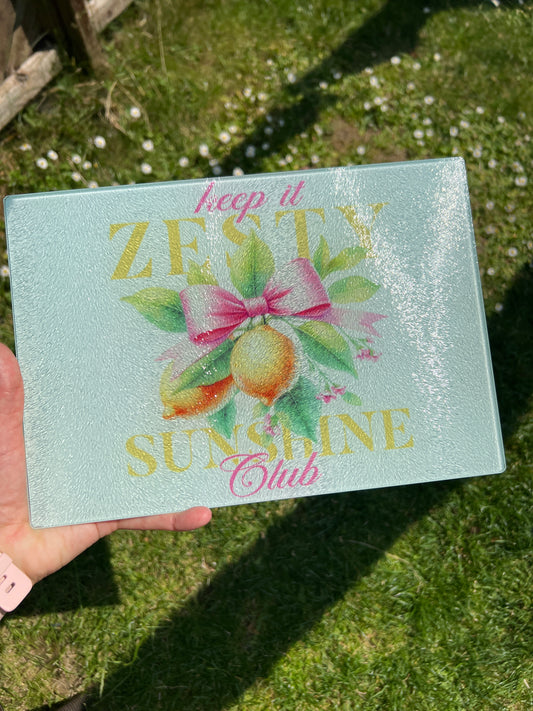 Keep it zesty glass cutting board