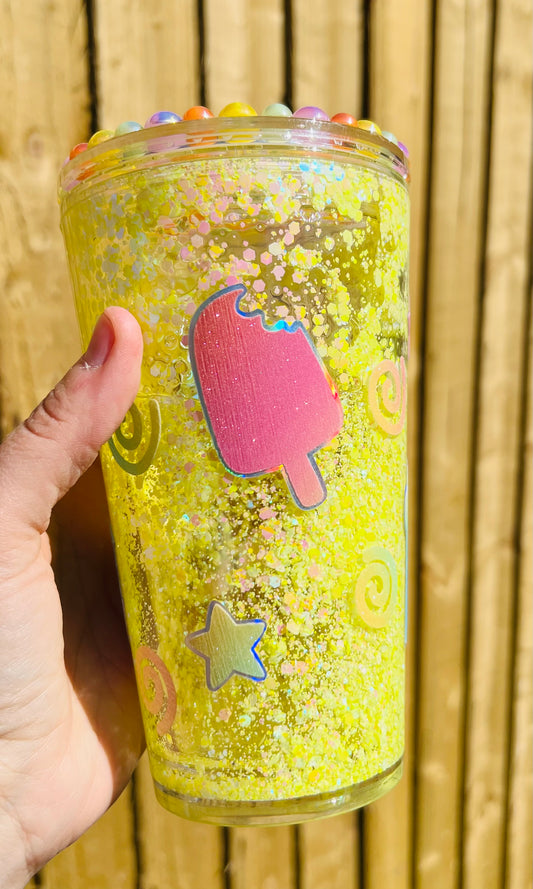 16oz ice lollie snow globe tumbler