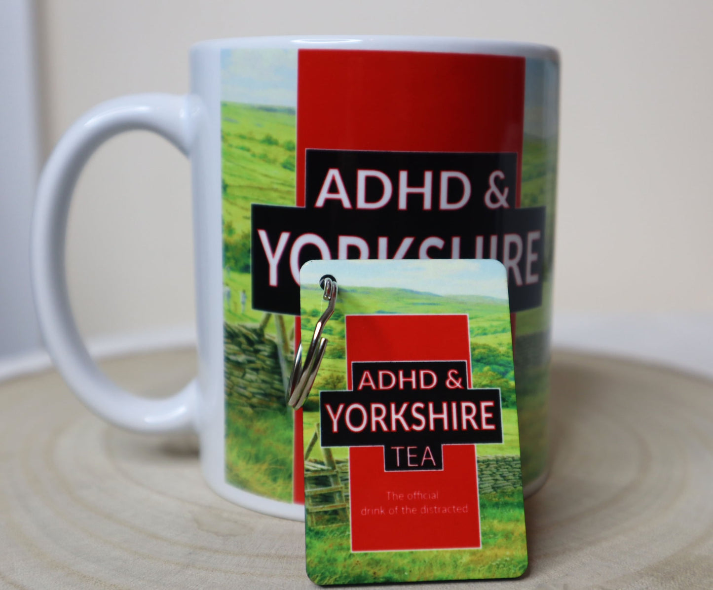 ADHD & Yorkshire tea mug and keyring set