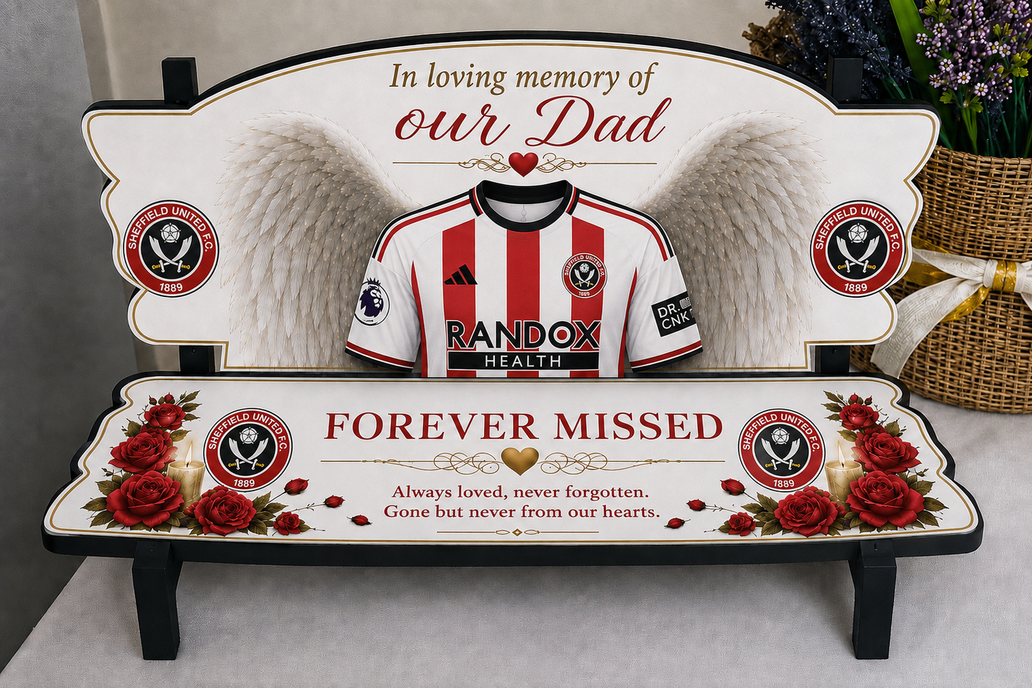 Football lovers memorial bench