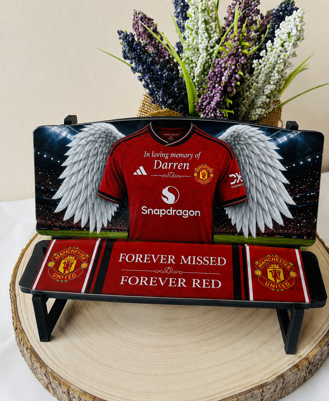 Football lovers memorial bench