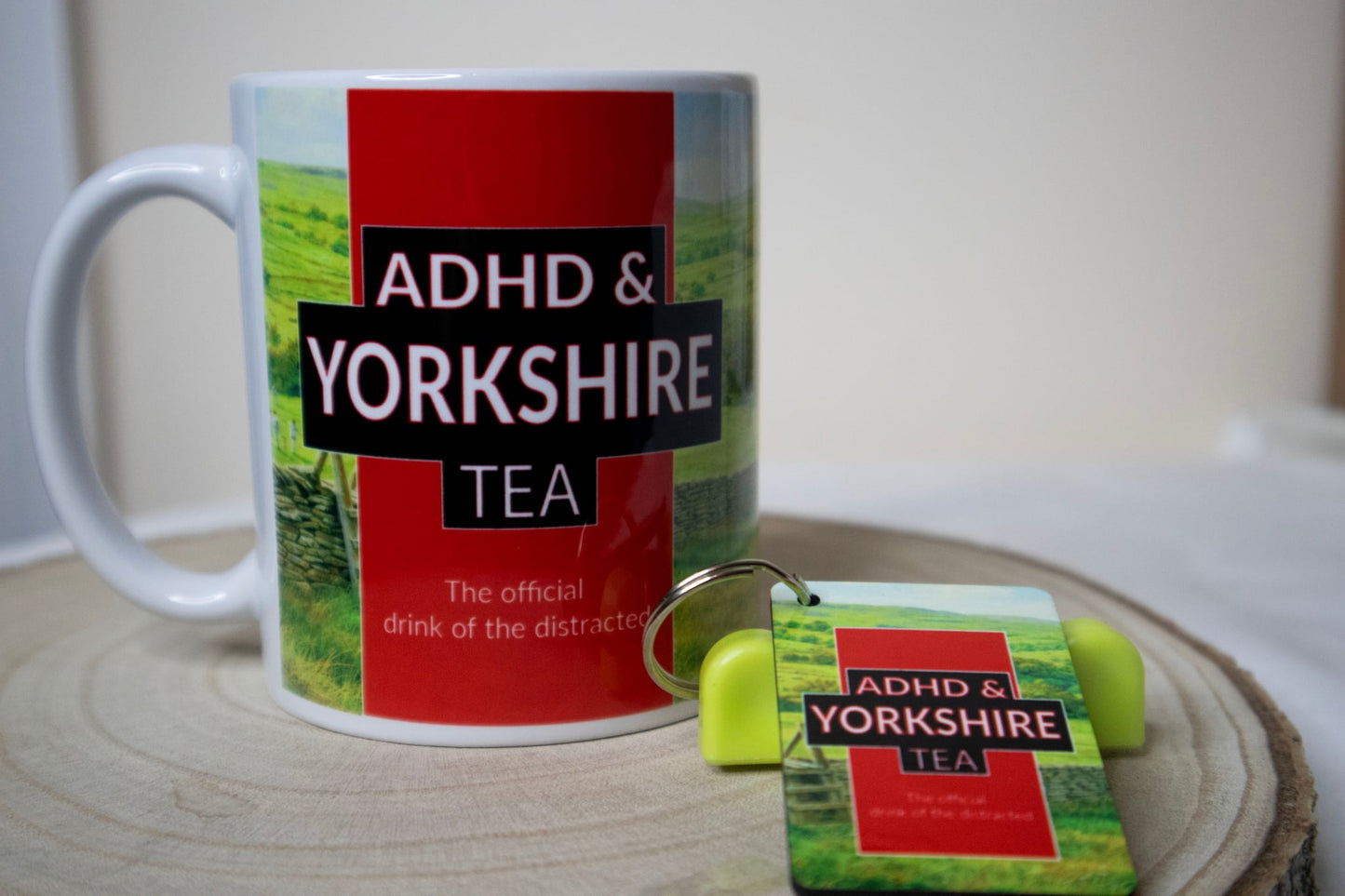 ADHD & Yorkshire tea mug and keyring set