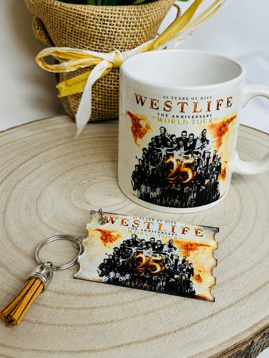 Fan art westlife ticket  keyring & mug