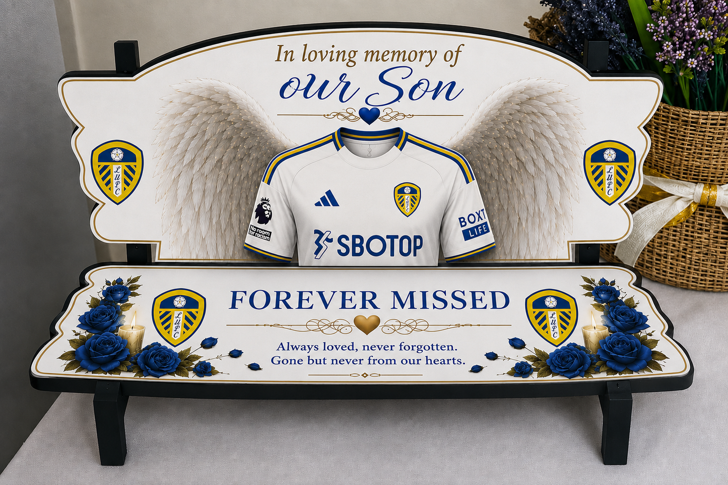 Football lovers memorial bench