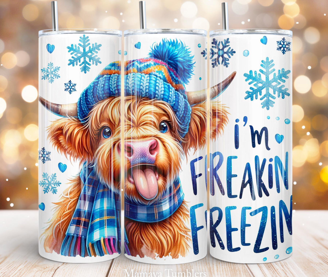 I’m freakin freezing 20oz stainless steel tumbler