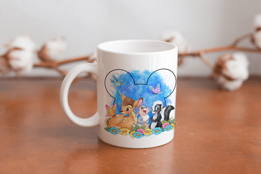 11oz ceramic woodland animals mug