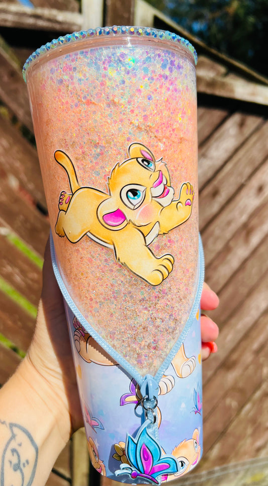 Lion cub zipper tumbler