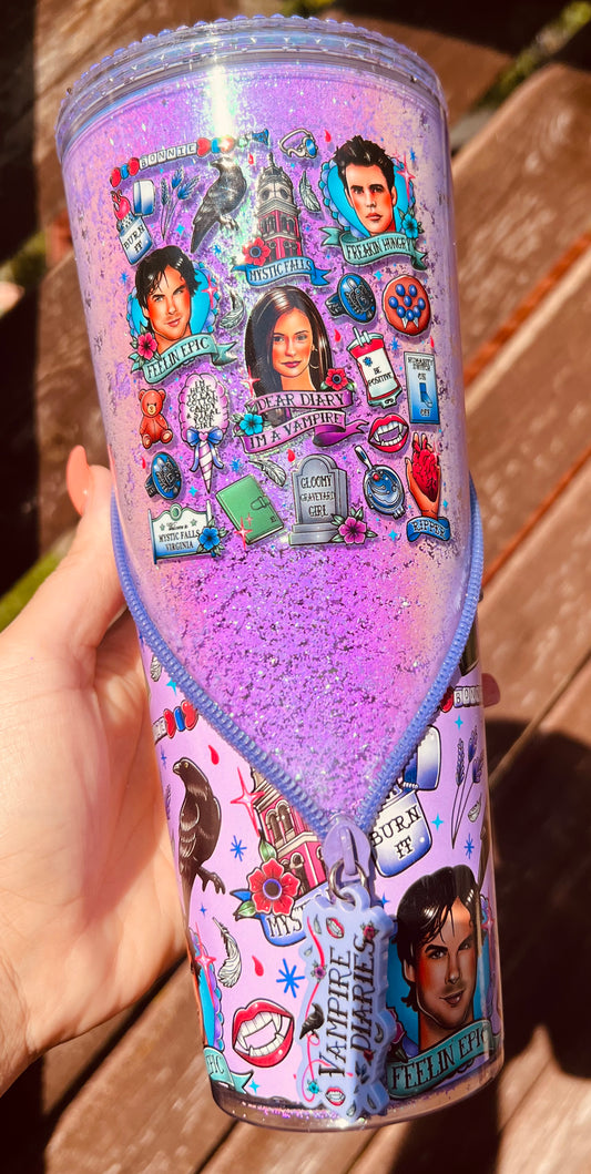 Vampire zipper 24oz tumbler