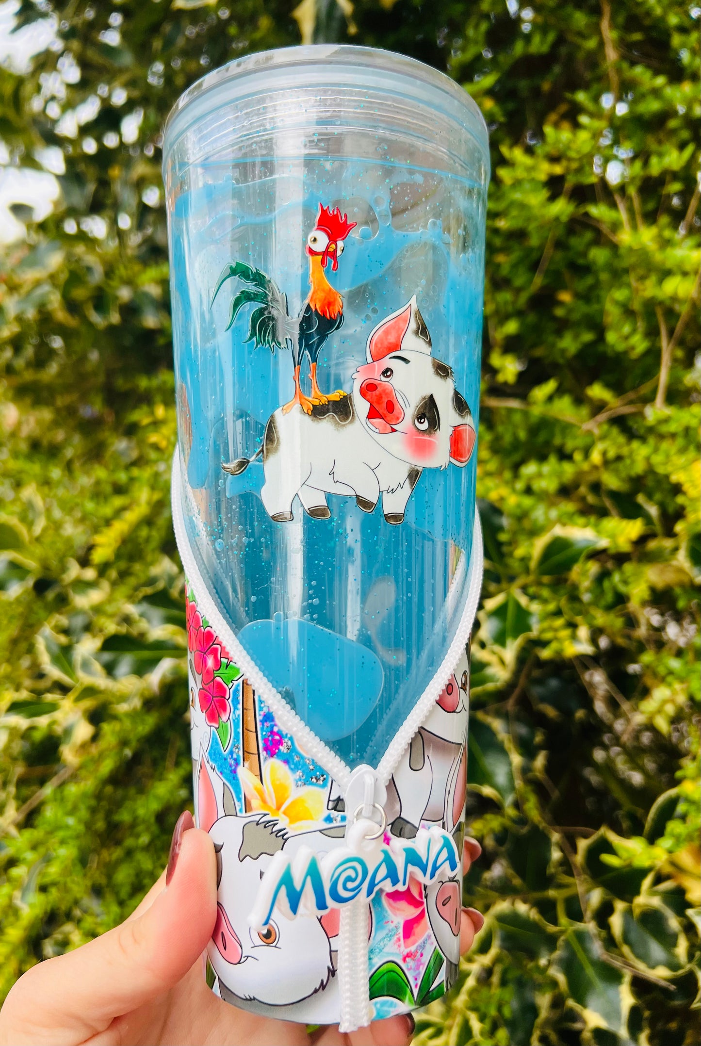 24oz pua drip zipper tumbler