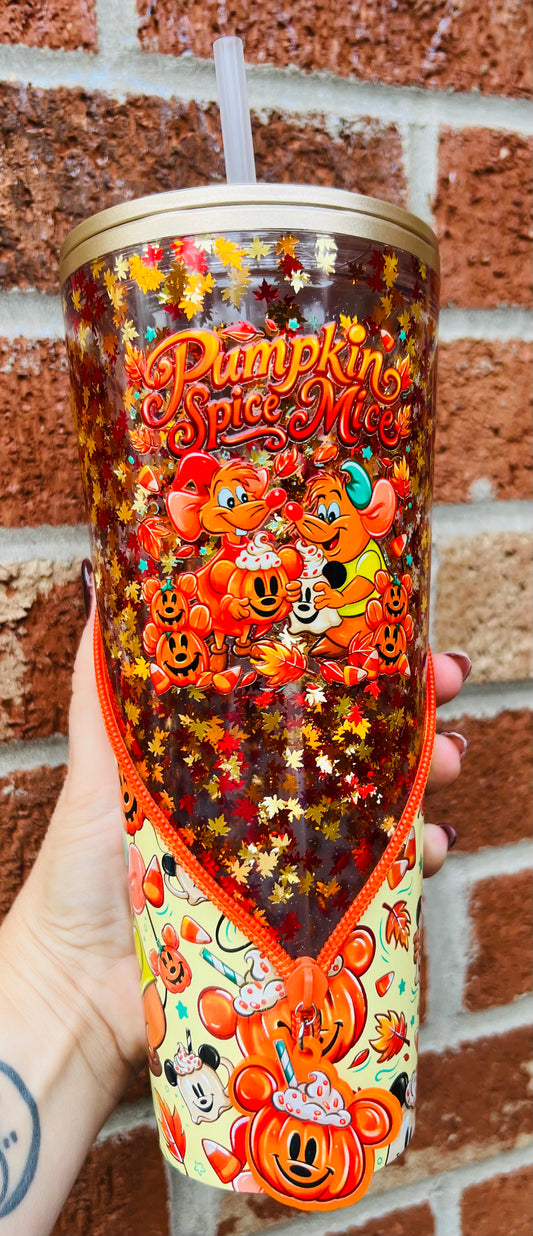 Pumpkin spice mice 24oz acrylic tumbler