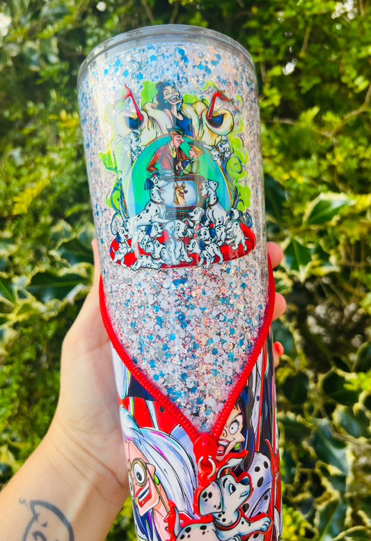 Spotty dog 24oz acrylic zipper tumbler