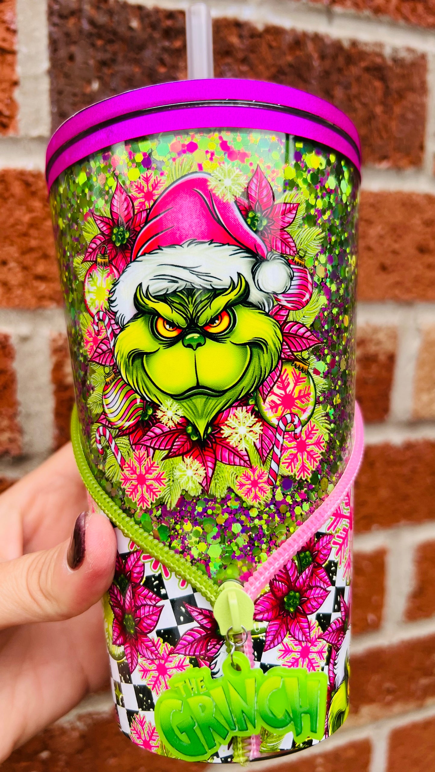 16oz the man who stole Christmas zipper tumbler