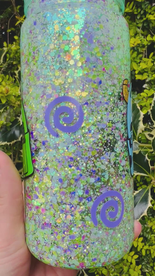 HEY MONSTERS. 20oz acrylic snow globe tumbler